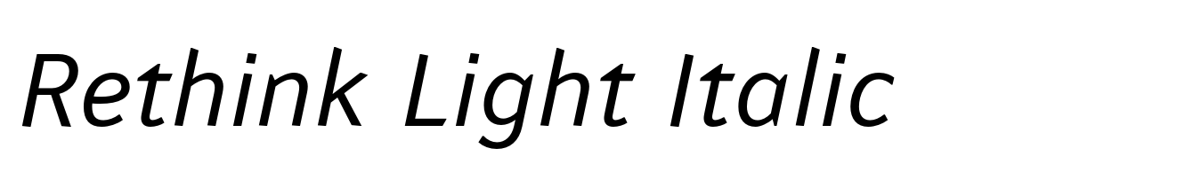 Rethink Light Italic